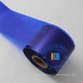 ruban encreur thermique de couleur bleue de matériau de résine pour l&#39;impression d&#39;étiquettes blanche et transparente en PVC PVC